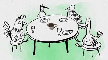 Au restaurant des oiseaux